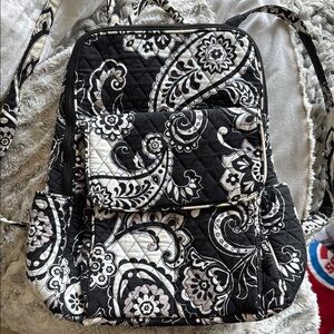 Vera Bradley Black and White Quilted Backpack